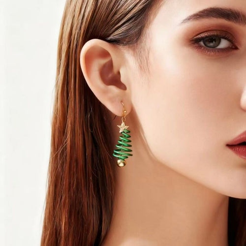 Christmas Tree Drop Earrings