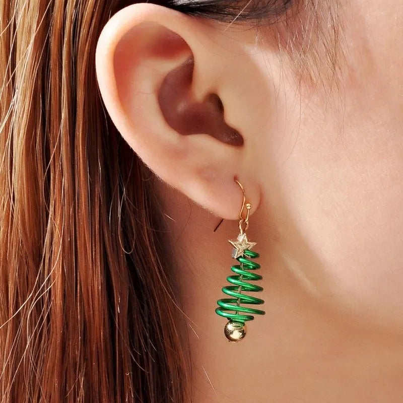 Christmas Tree Drop Earrings