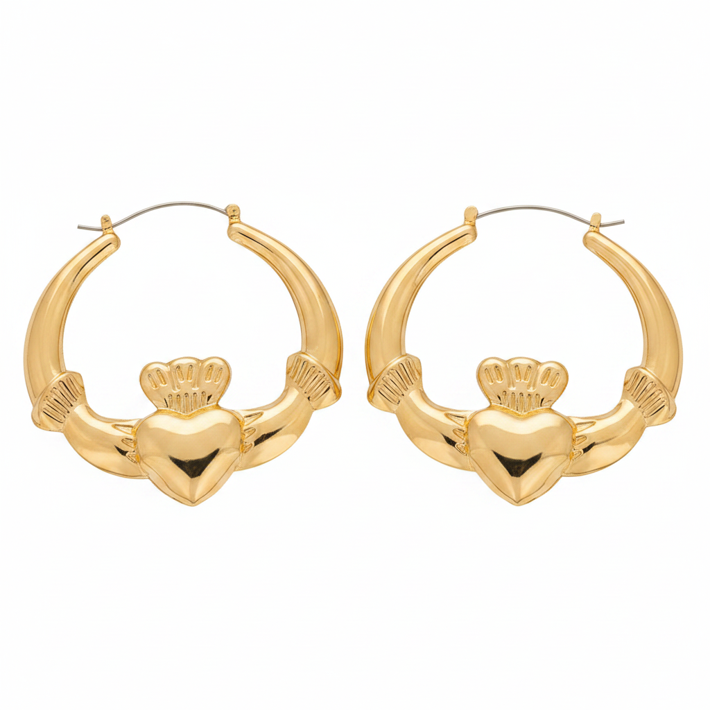 Claddagh Hoop Earrings