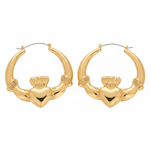 Claddagh Hoop Earrings
