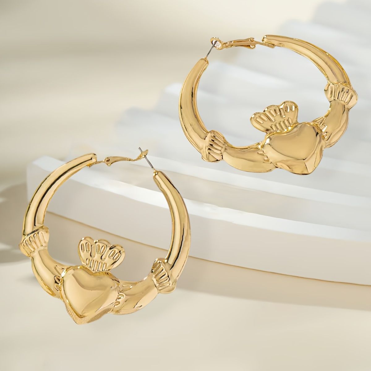 Claddagh Hoop Earrings
