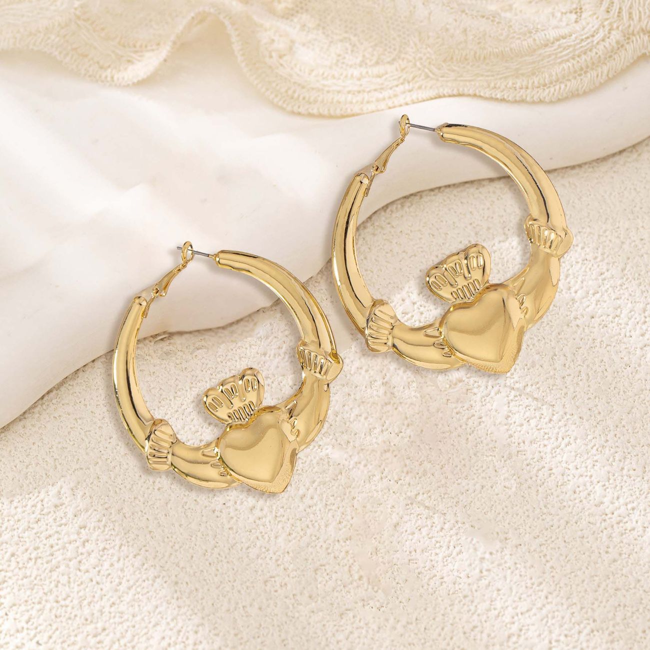 Claddagh Hoop Earrings