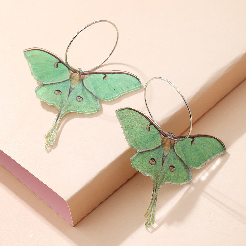Luna Moth Drop Earrings