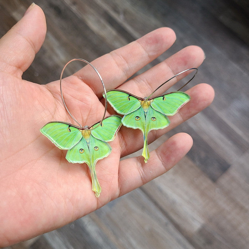 Luna Moth Drop Earrings