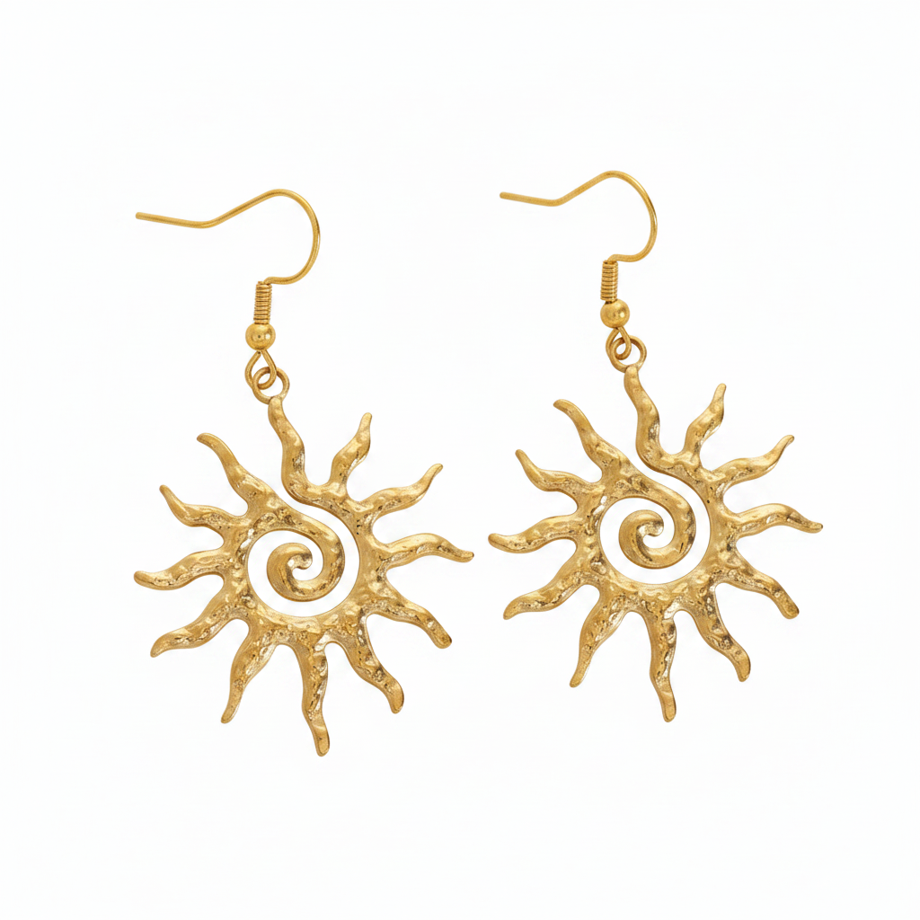 Spiral Sun Drop Earrings