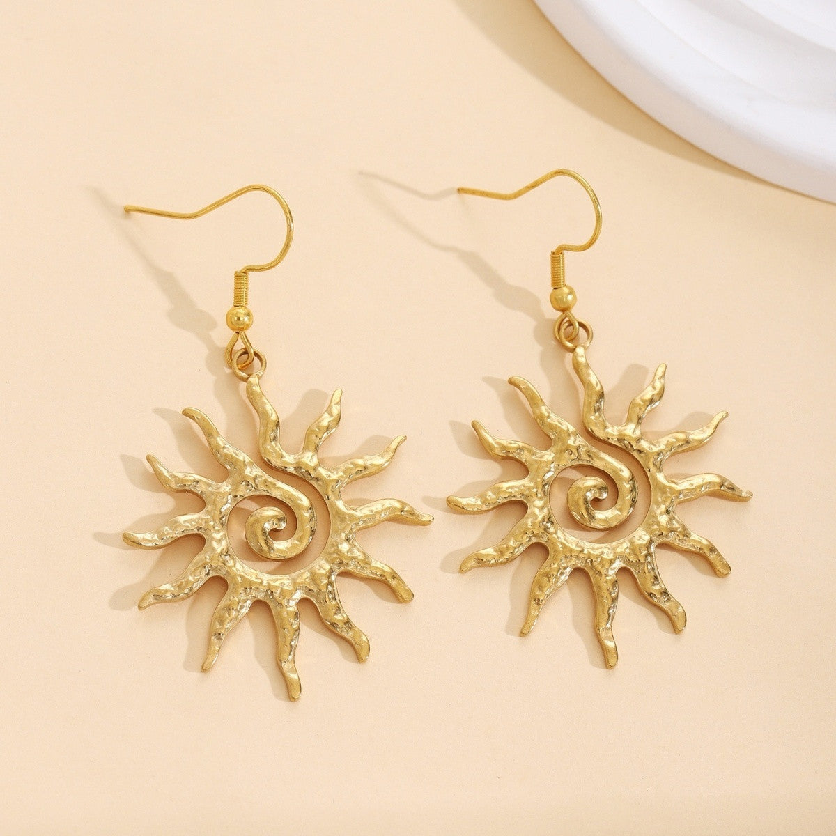 Spiral Sun Drop Earrings