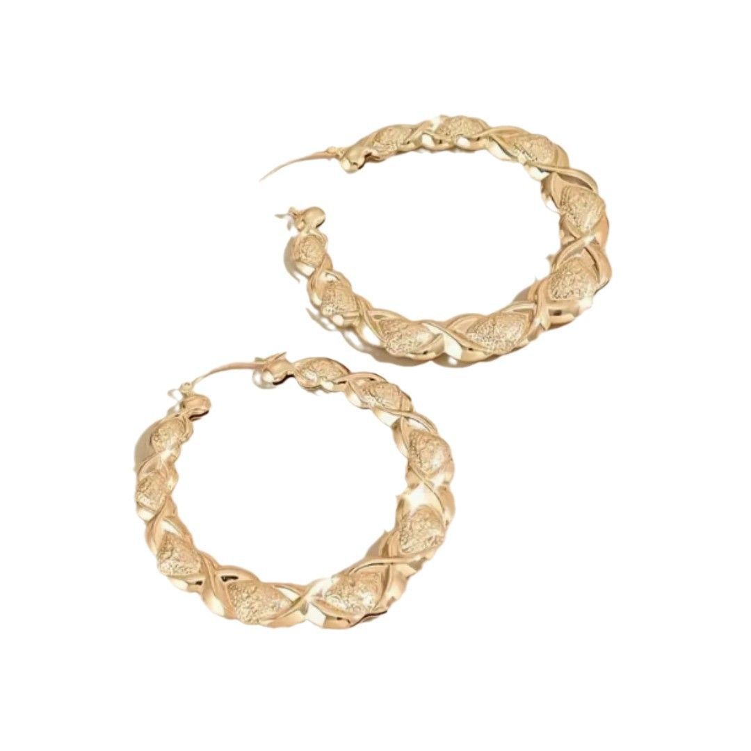 Twisted Textured Hoop Earrings