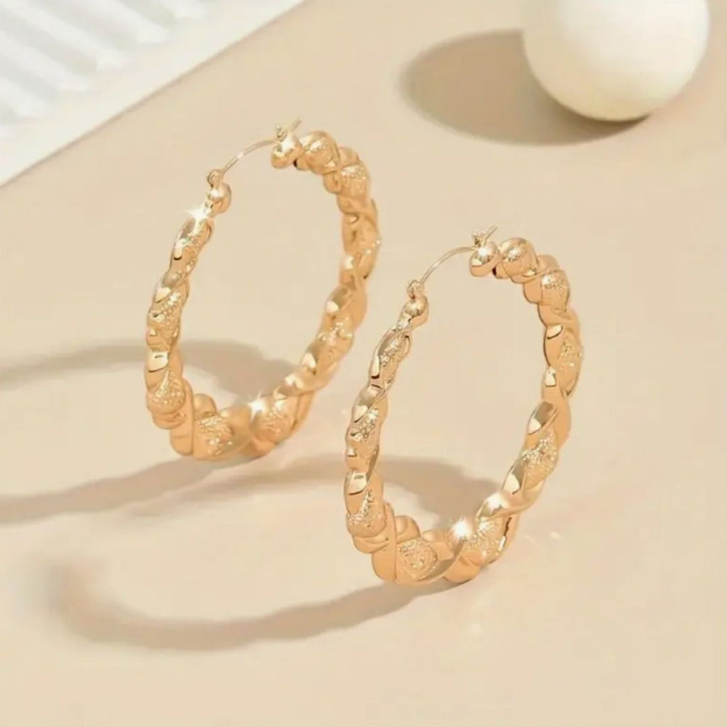 Twisted Textured Hoop Earrings
