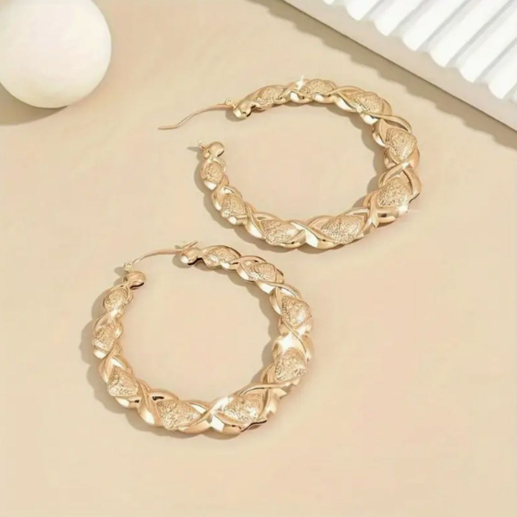 Twisted Textured Hoop Earrings